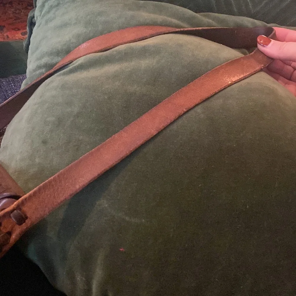 Awesome vintage leather bag! 1970's - Picture 7 of 13